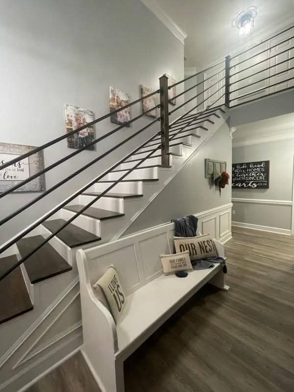 Renovated staircase and entryway